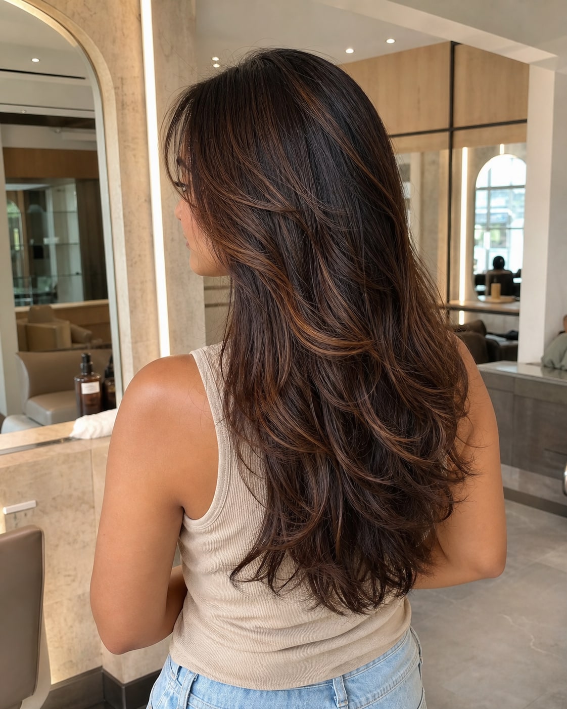 Dimensional brunette balayage style inspiration